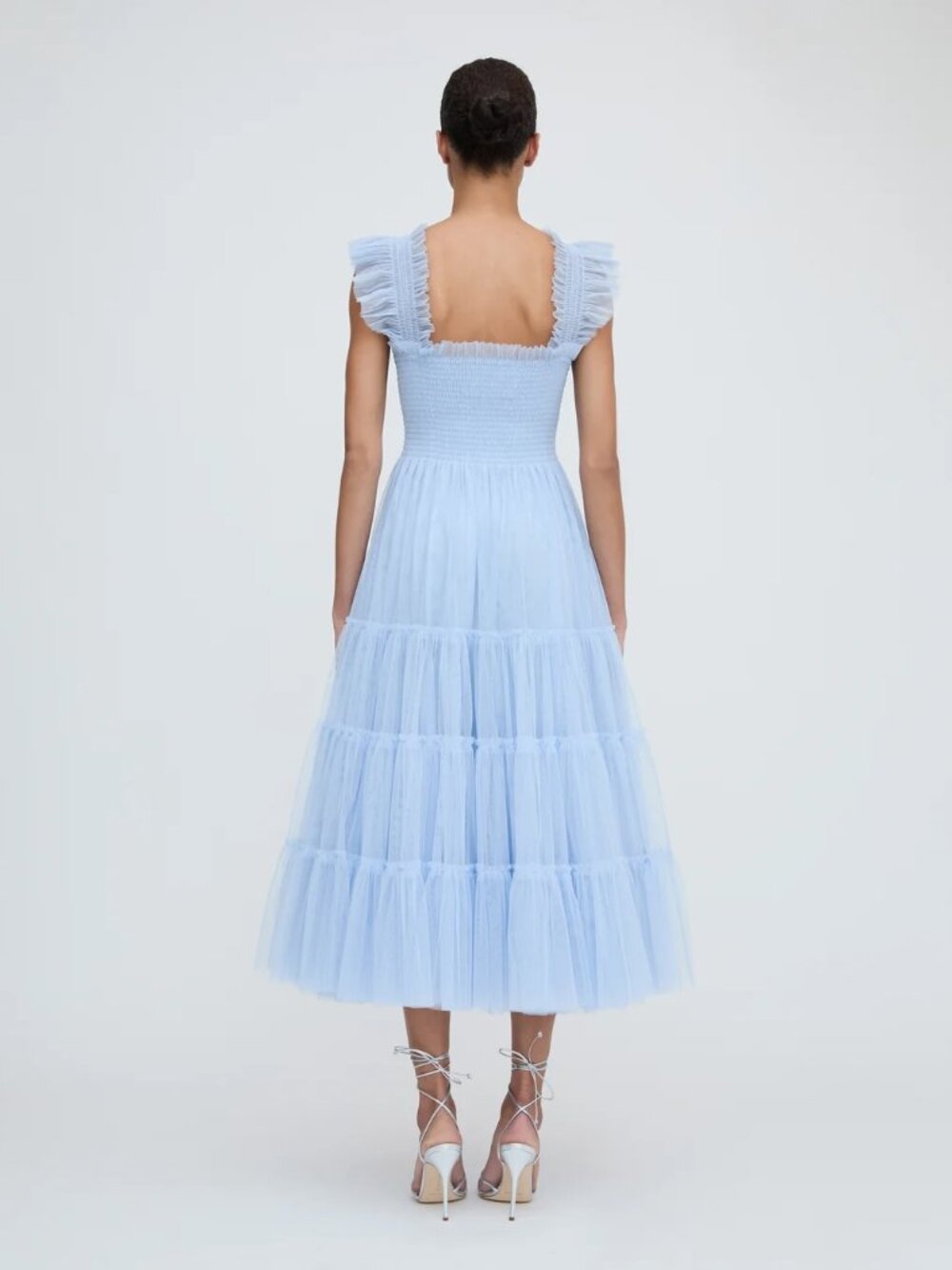Hill House Collector's Edition Tulle Ellie Nap Dress Powder Blue Medium Sheer - Picture 3 of 15